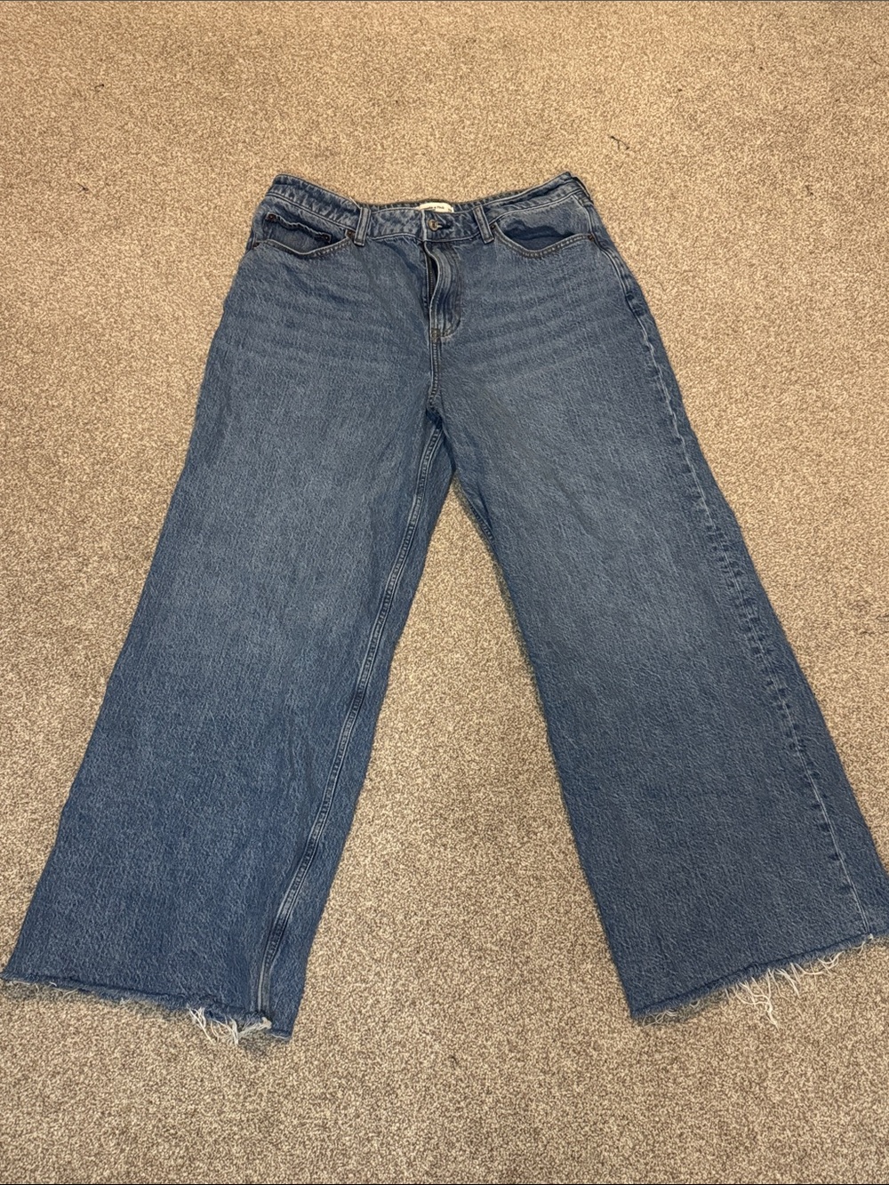 Abercrombie & Fitch Curve Love High Rise Wide Leg jeans